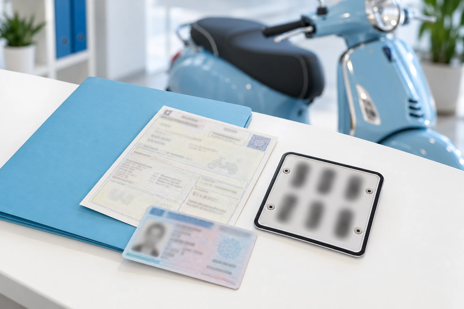 Documenti necessari per le pratiche sulla targa di uno scooter 50