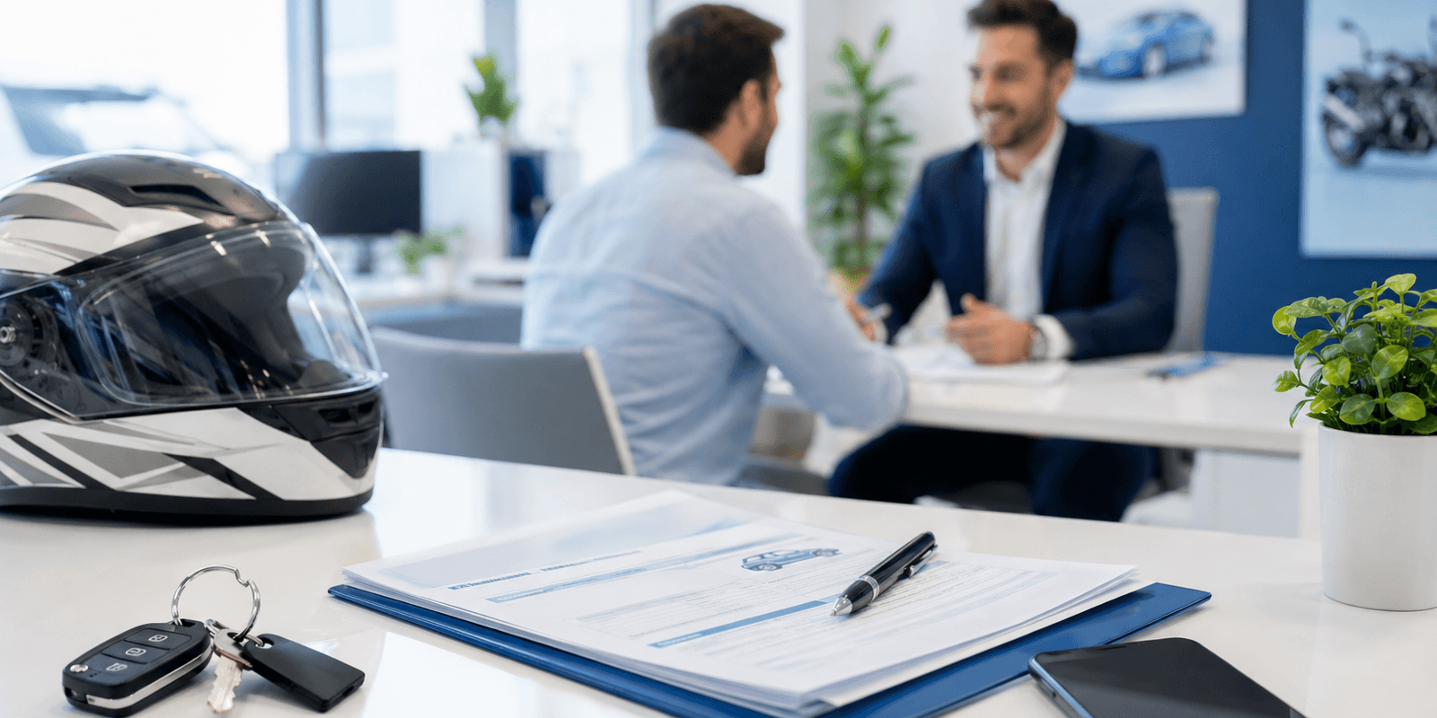 Assicurazione auto e moto con consulente, casco e documenti