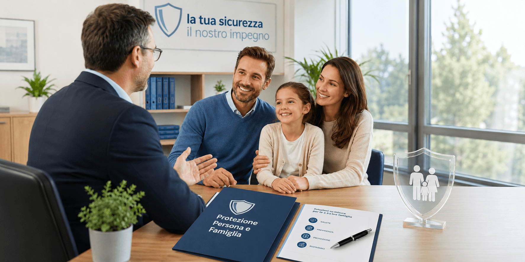 Assicurazioni e protezione famiglia con consulenza in agenzia