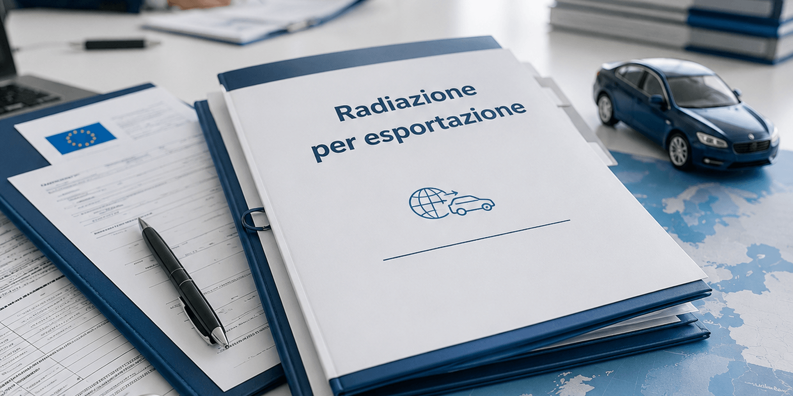 Radiazione per esportazione veicolo con documenti e chiavi auto